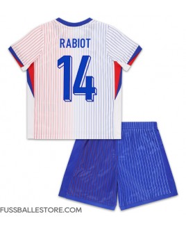 Günstige Frankreich Adrien Rabiot #14 Auswärts Trikotsatzt Kinder EM 2024 Kurzarm (+ Kurze Hosen)